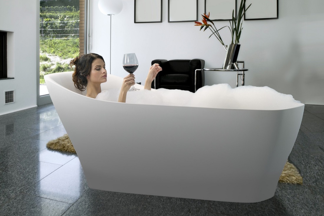 Отдельностоящая каменная ванна в стиле прованс Emmanuelle